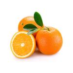 Naranja con hoja 